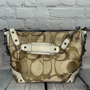 Vintage Y2K Coach Carly Signature Optic Hobo Shoulder Bag (Style #11960)